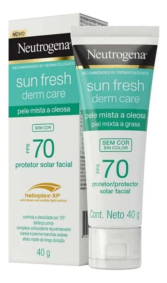 Neutrogena Sun Fresh Derm Care Protetor Solar Facial FPS 70 40g